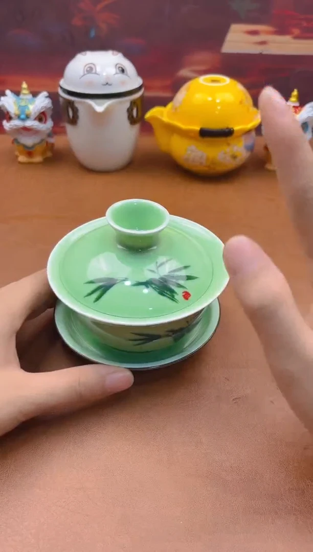 陶瓷茶具摆件旅行套组