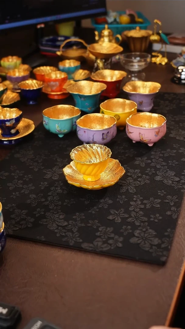 茶杯紫砂【宜景窑系列】丁香花