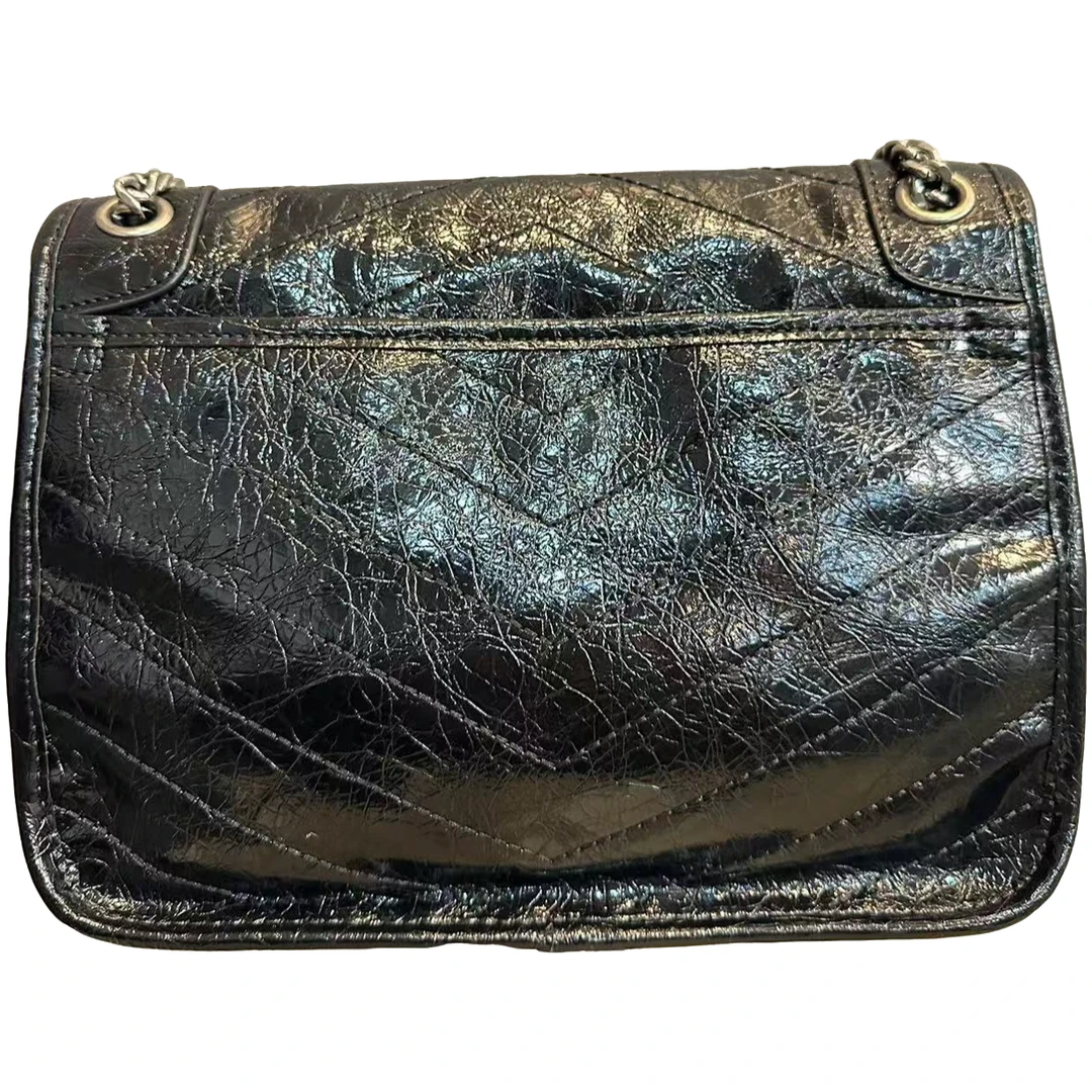 TOLEX2025新款百搭时尚女包邮差中黑色26cm