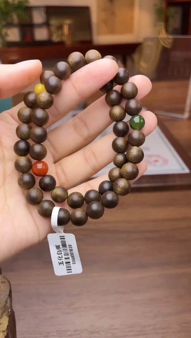 沉香手串沉香【非遗】玉化白棋楠08双圈设计