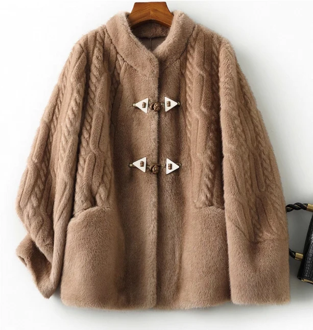 【Dp】秋冬款麻花纹气质休闲高级感减龄显瘦外套