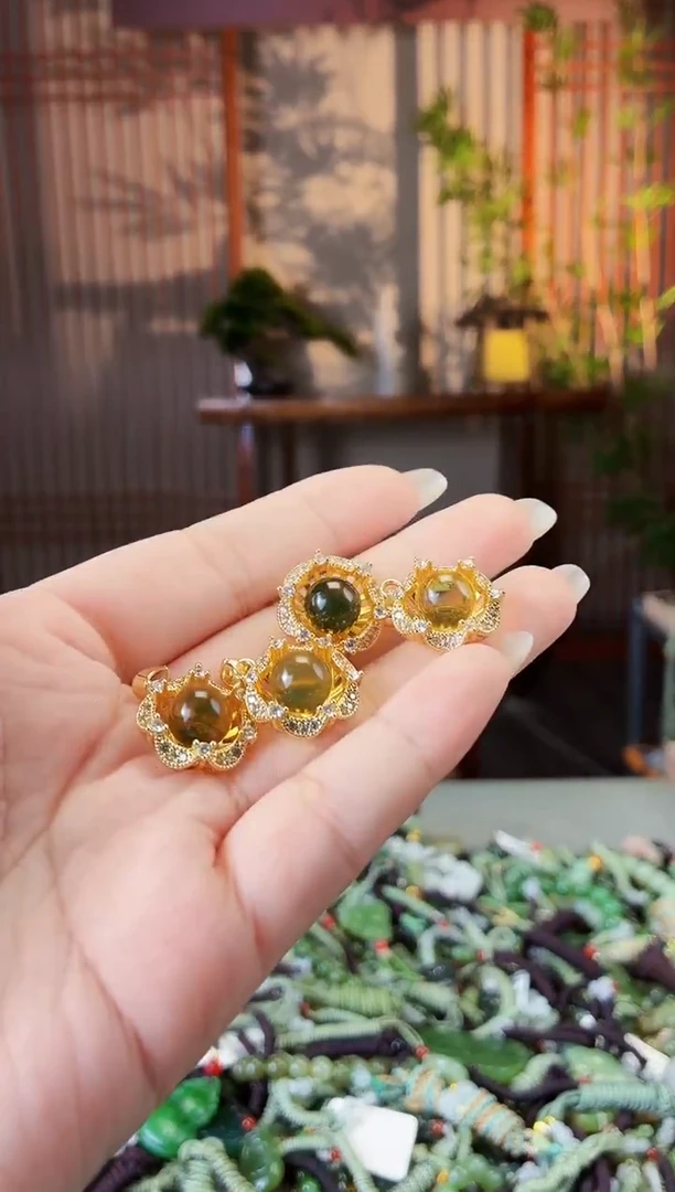 蓝珀颈饰未镶嵌多样性发货拍一发一