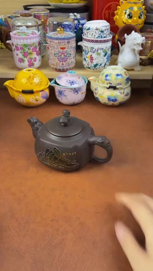 陶瓷茶具摆件旅行套组