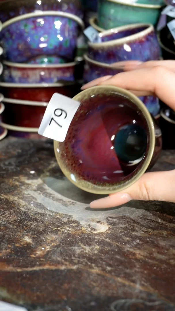 摆件精品窑变钧瓷茶器