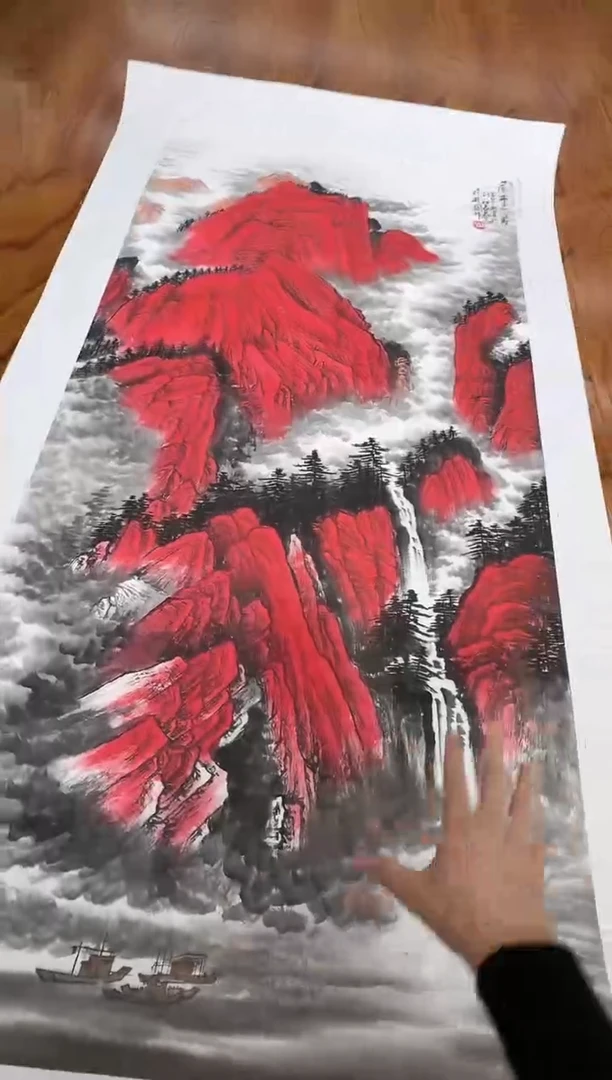 国画孙桂国老师作品，带合影证书8-52