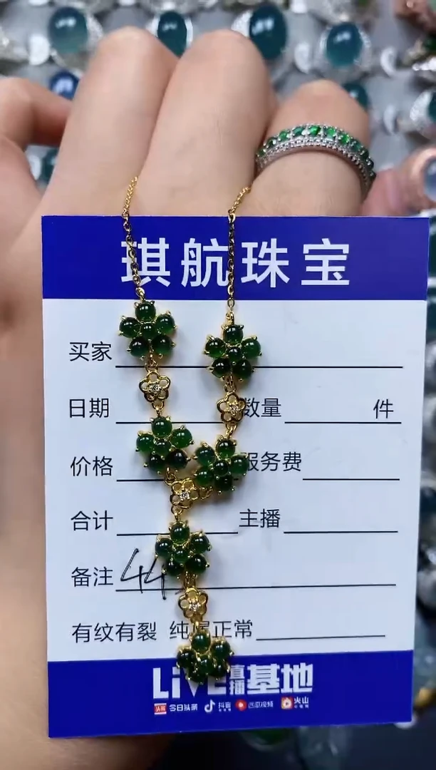 【闪购商品】翡翠颈饰银S925镶嵌0443