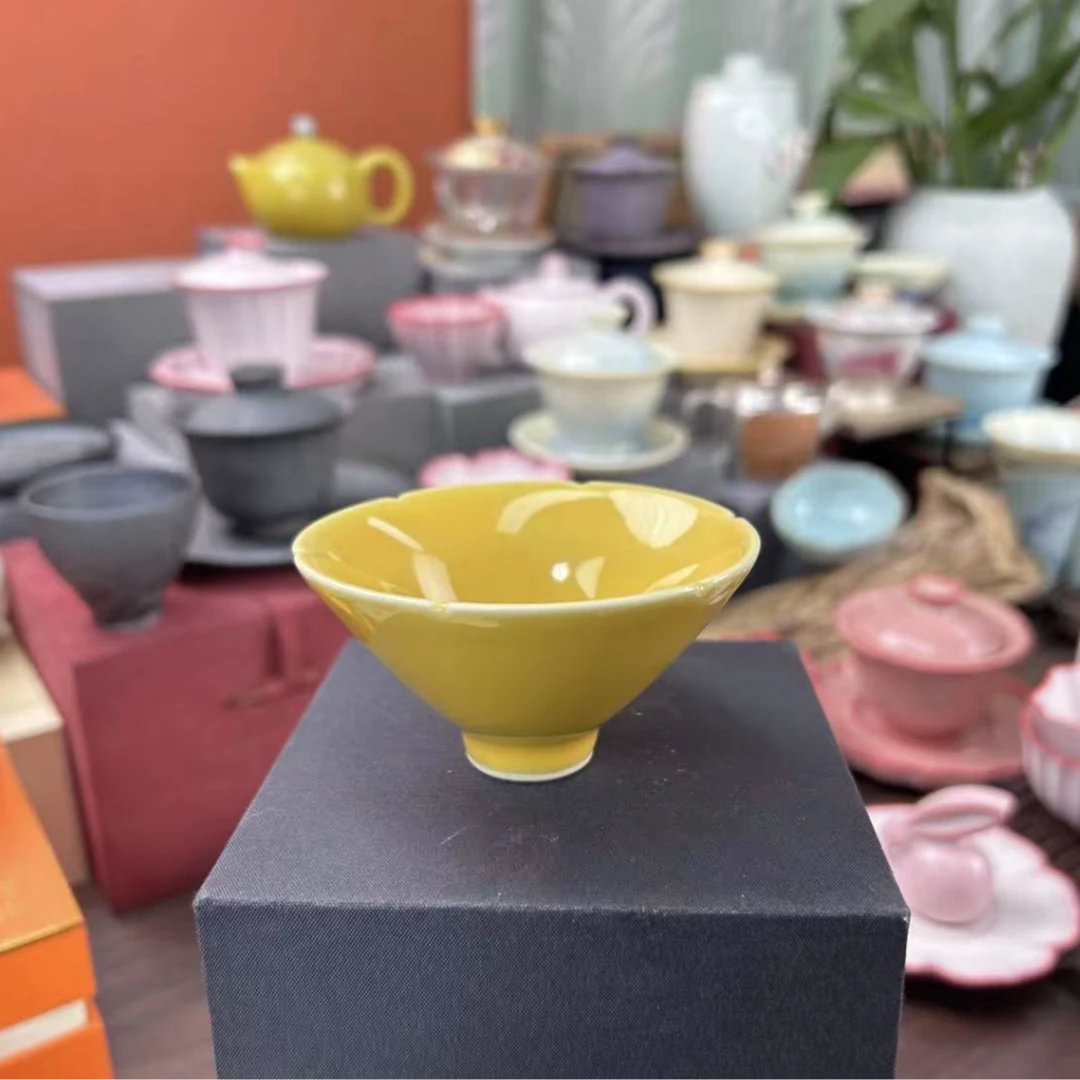 纳兰 镜花水月花口斗笠杯（NL030001A）