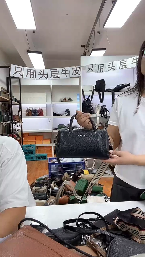 头层牛皮20302手提黑色