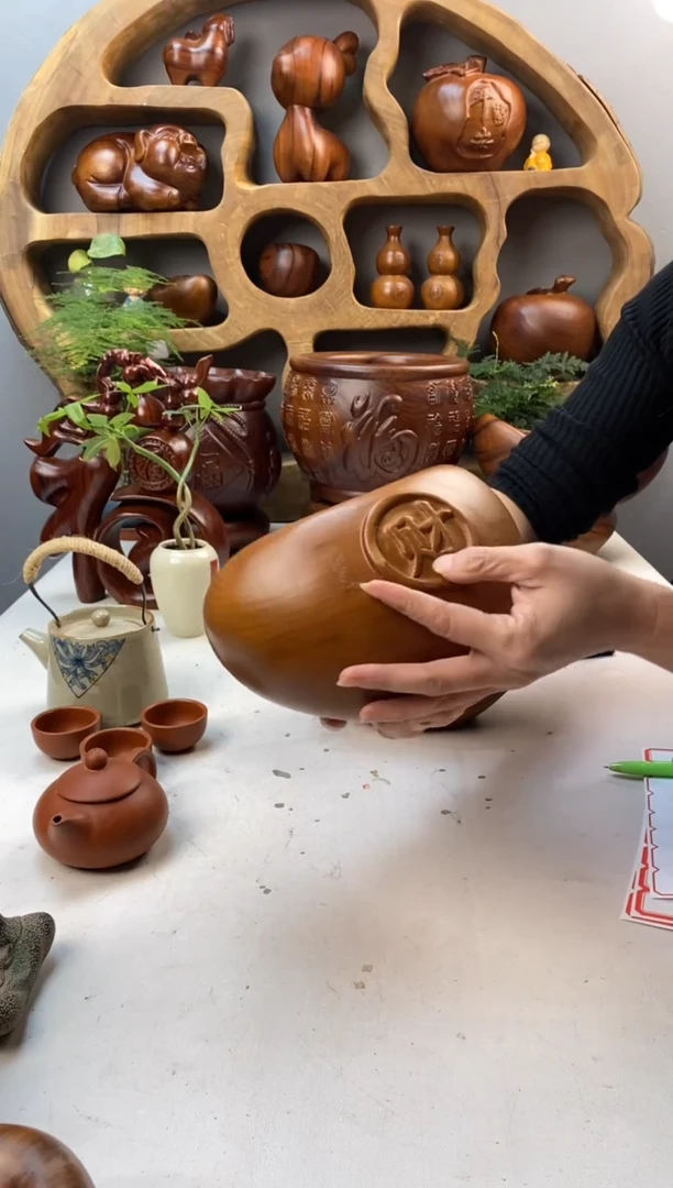 香樟木A19大元宝摆件/尺寸20*13*15