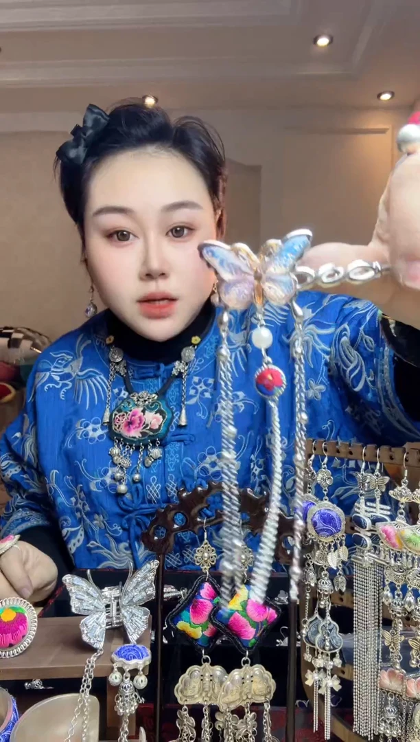 【闪购商品】刺绣纯手工苗绣非遗发簪