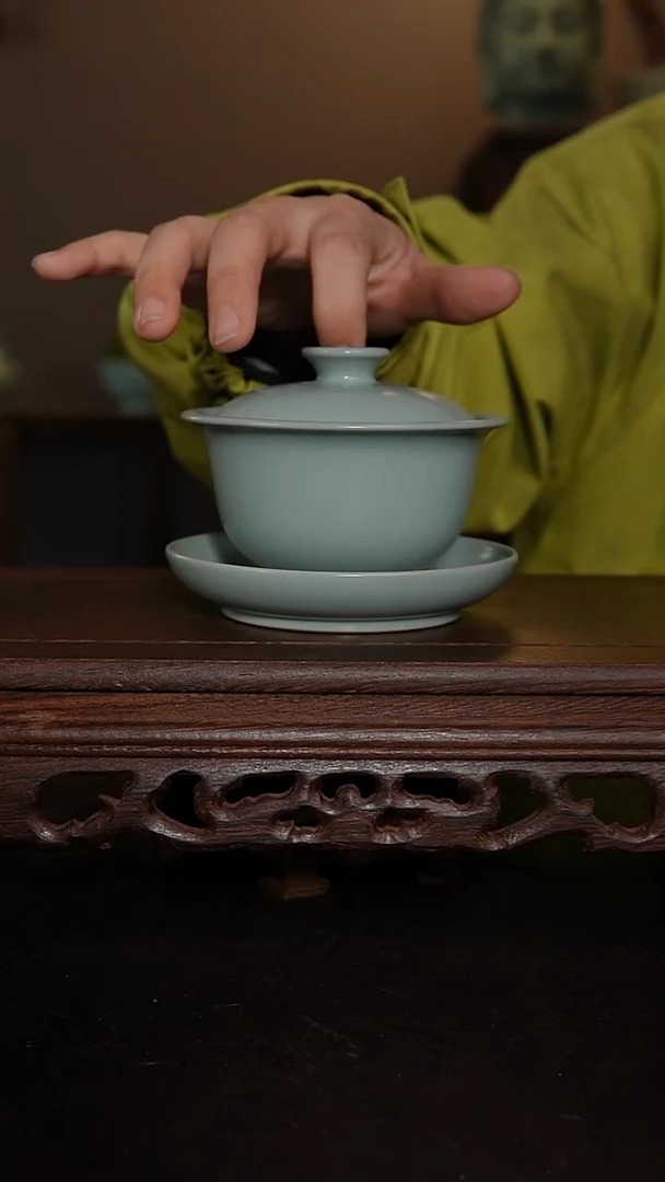 摆件瓷王国奇手工元宝盖碗 印章
