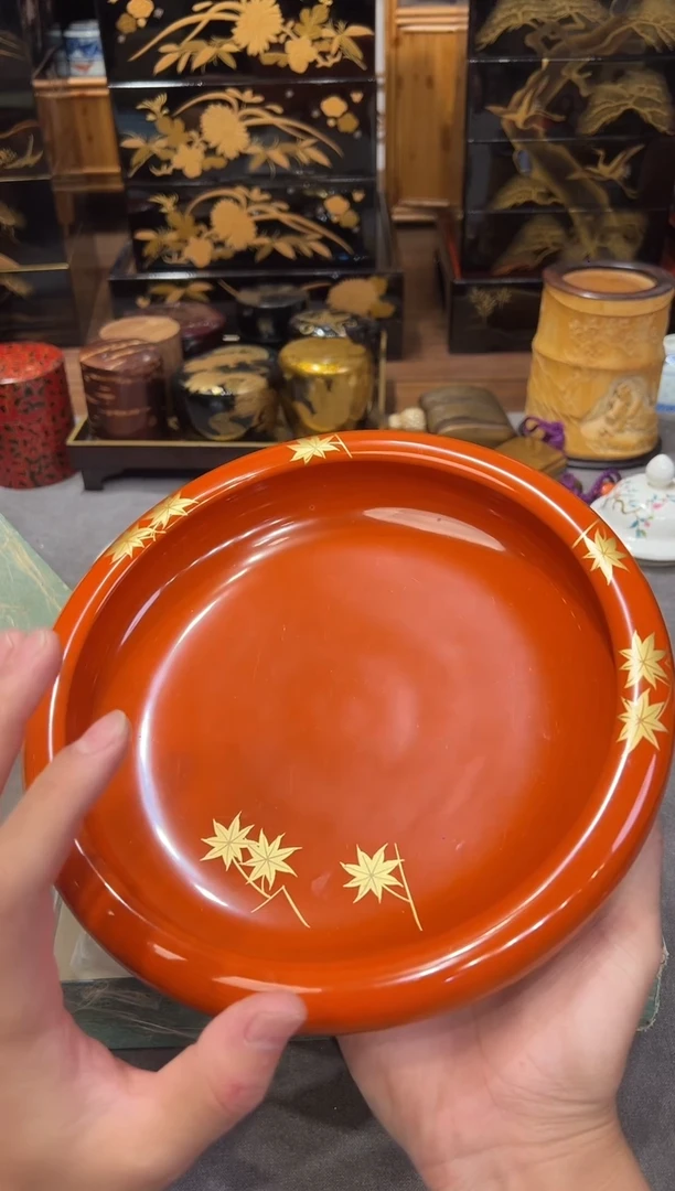 金莳绘 壶承 大漆漆器大漆漆器