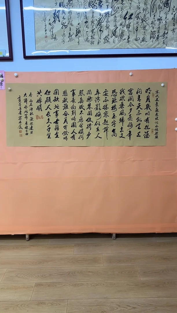 书法罗振民水调歌头作品