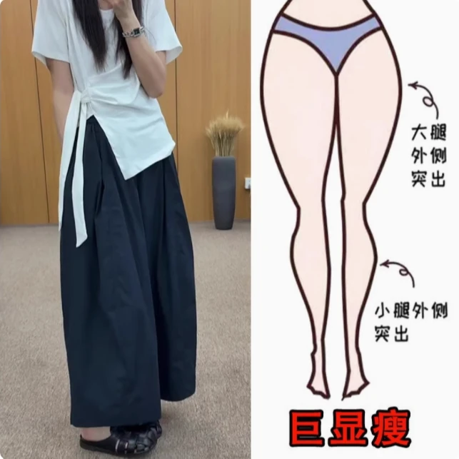 微胖妹妹mm松紧休闲丑萌裤超薄防蚊裤夏季韩版夏装三本直筒阔腿裤