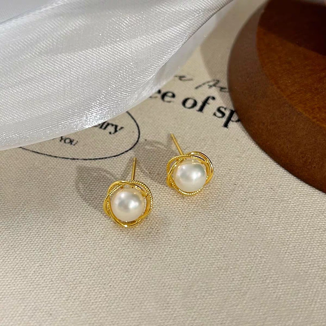 0165天然淡水珍珠耳钉 迷你小耳饰  小众轻奢首饰