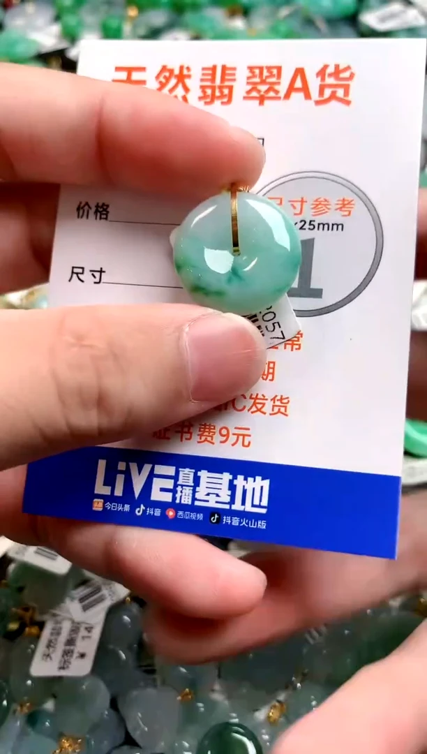 颈饰18K金镶嵌翡翠0768508111