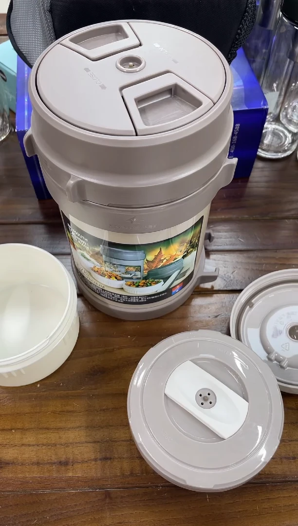 高硼硅玻璃盖子款万象保温桶J18灰