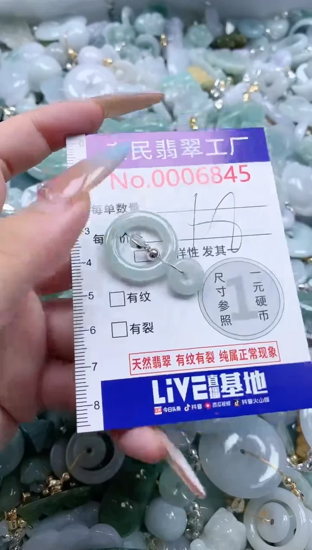 翡翠未镶嵌吊坠(不含链)6845