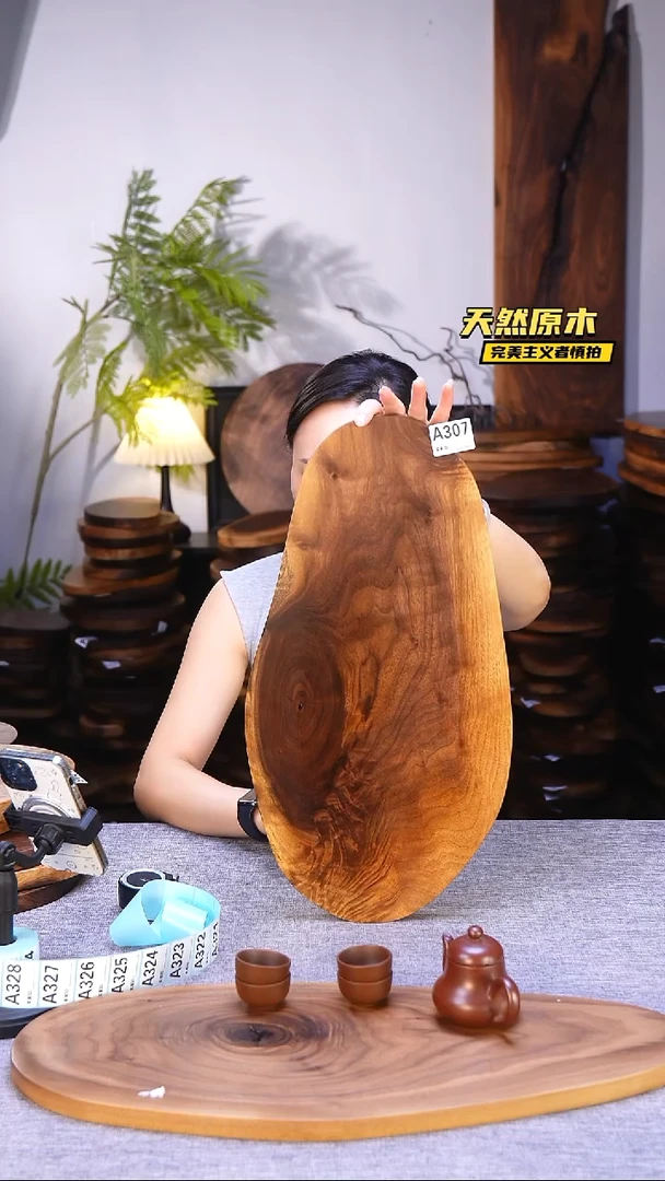 木北美黑胡桃原木.干裂疤结不属于商品质量问题完美主义者慎拍