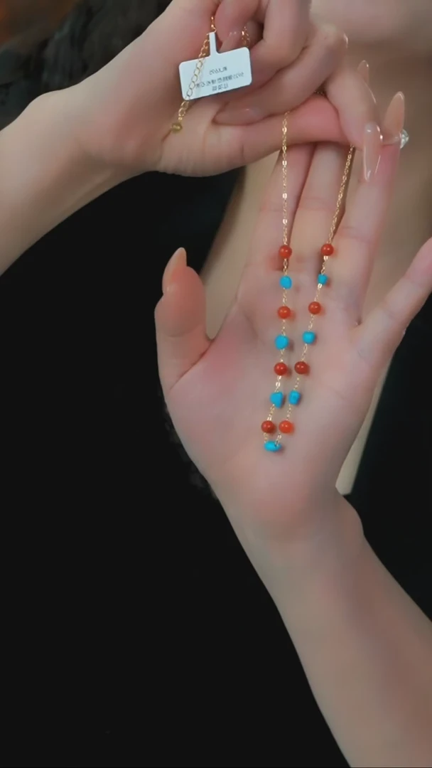 【闪购商品】南红玛瑙项链银S925镶嵌发货一件