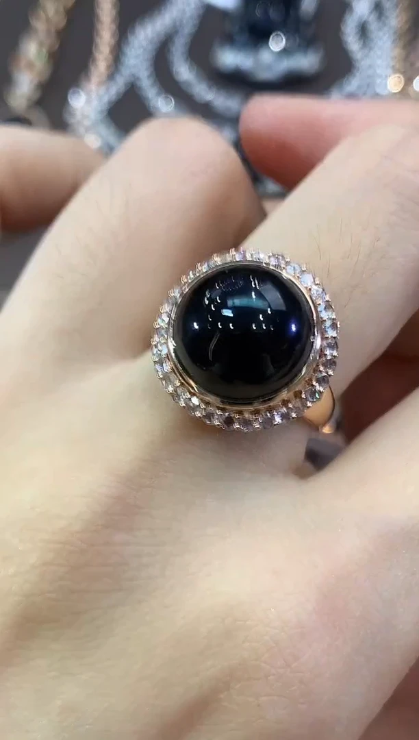 18K金镶嵌戒指翡翠C143