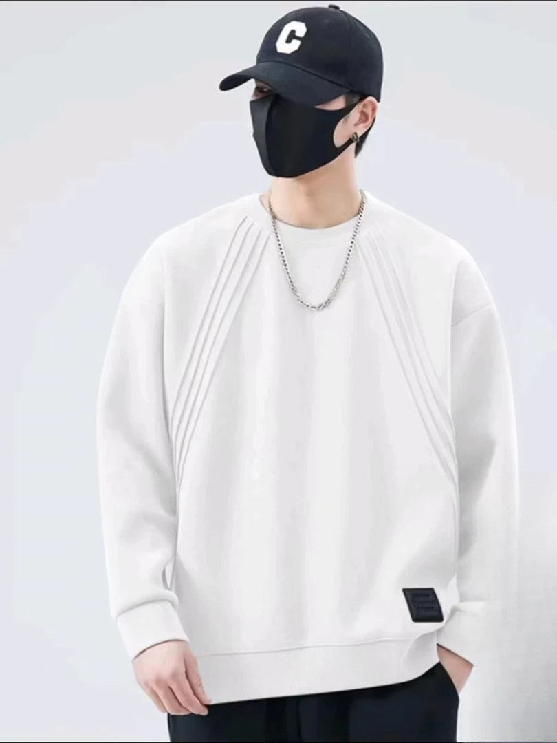 【设计师高货】！软而挺括! 条纹拼接时尚卫衣百搭011