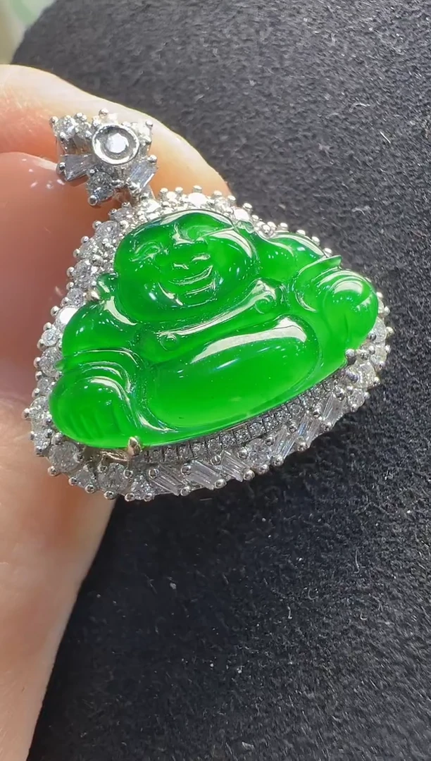 【闪购商品】翡翠吊坠(不含链)18K金镶嵌多样性发货拍一发一