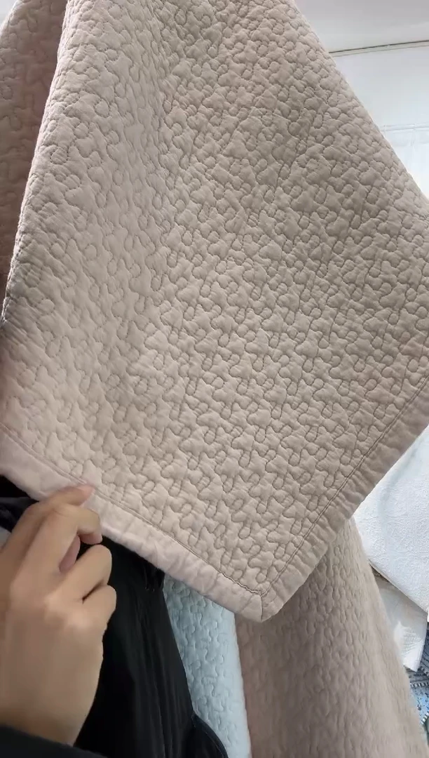 棉140*200纯棉床盖11号微瑕粉色