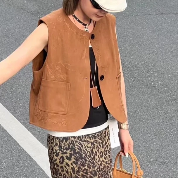 Journal Record仿皮马甲JR0428708