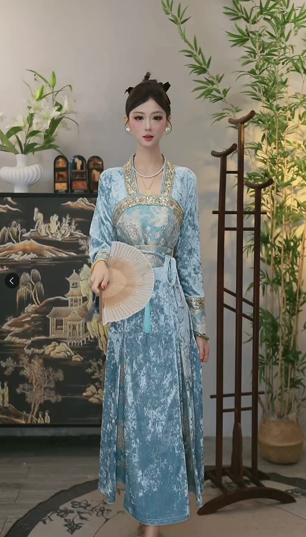 储秋2025秋款新款中国风天晴复古裙子（1880）