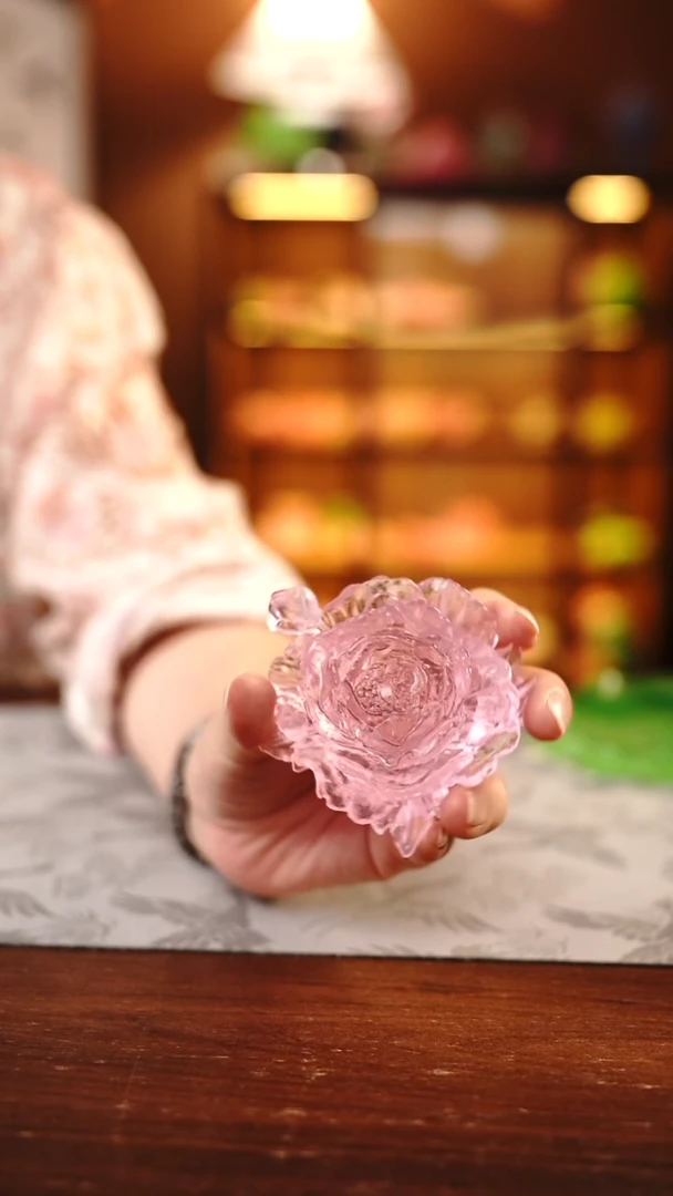 闪购粉彩琉璃·牡丹香插淡粉色