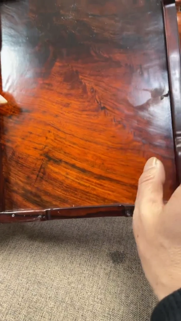 【闪购商品】交趾黄檀（大红酸枝）木艺酸枝文盘26/20.6