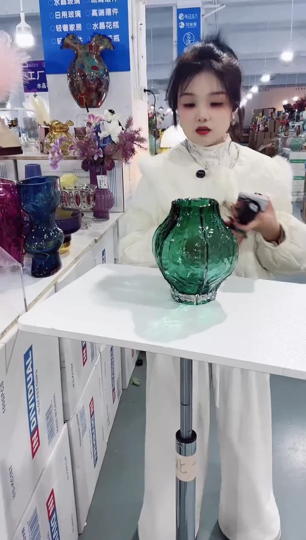 【闪购商品】玻璃私花主义花瓶厂-微瑕--H4IF