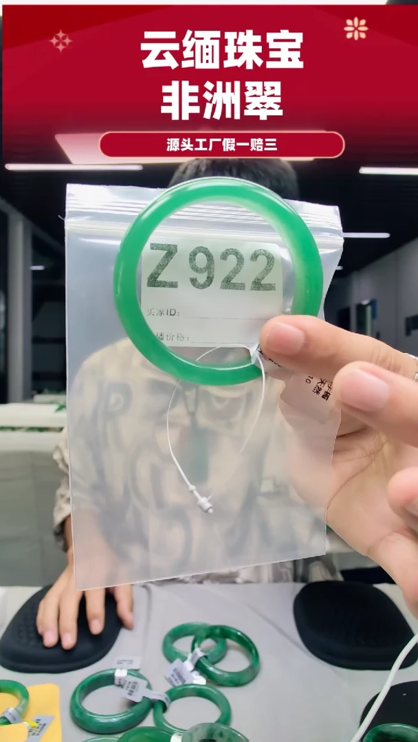 未镶嵌手镯石英质玉（非洲翠）56圈口手镯Z922