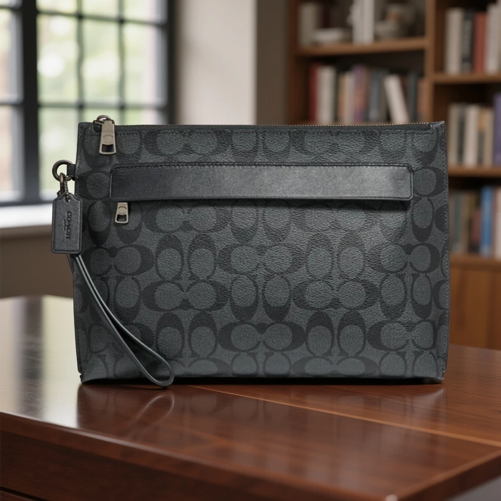 COACH/蔻驰【品牌授权】CARRY系列黑色经典手拎包公文包 F29508CQBK