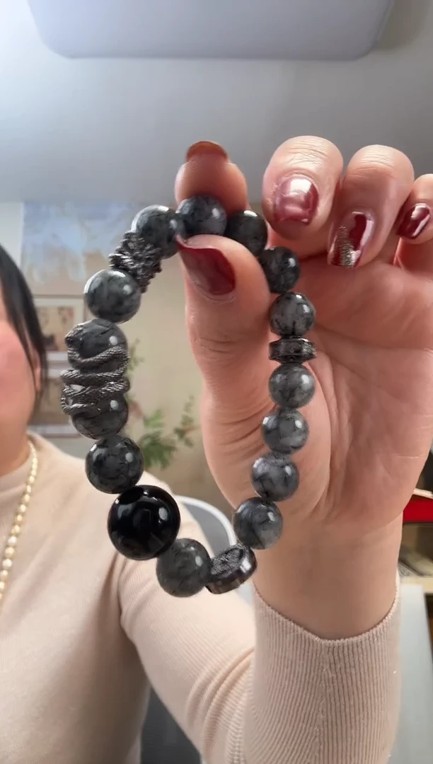 【闪购商品】发晶手链未镶嵌黑发晶手串克罗元素