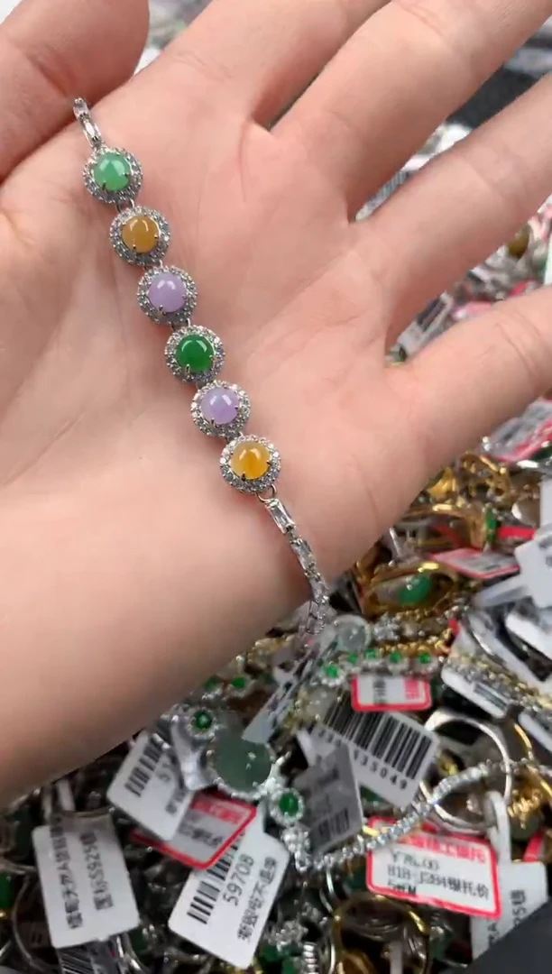 银S925镶嵌戒指翡翠4       2