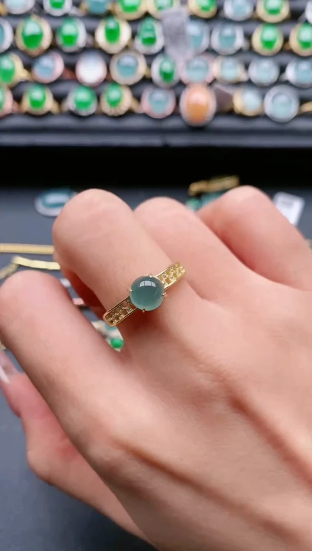 【闪购商品】翡翠戒指银S925镶嵌111111