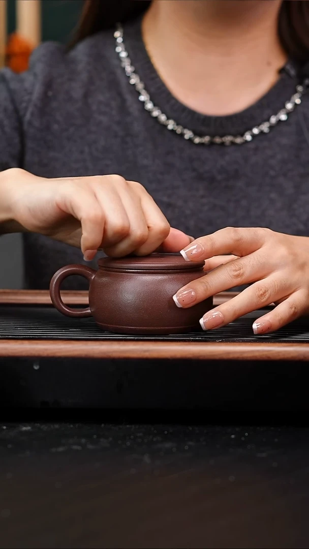 茶壶紫砂四号井底槽青鼓瓦170cc辛少坤