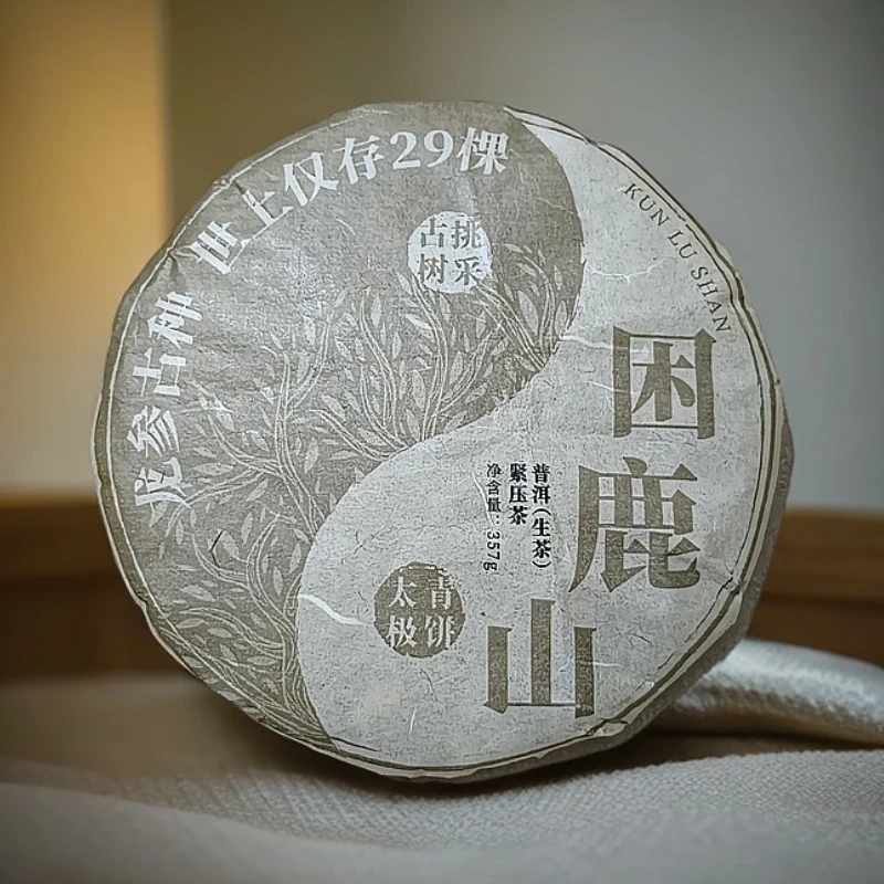 2009年困鹿山太极青饼龍参古种世上仅存29棵普洱生茶饼357克M8号