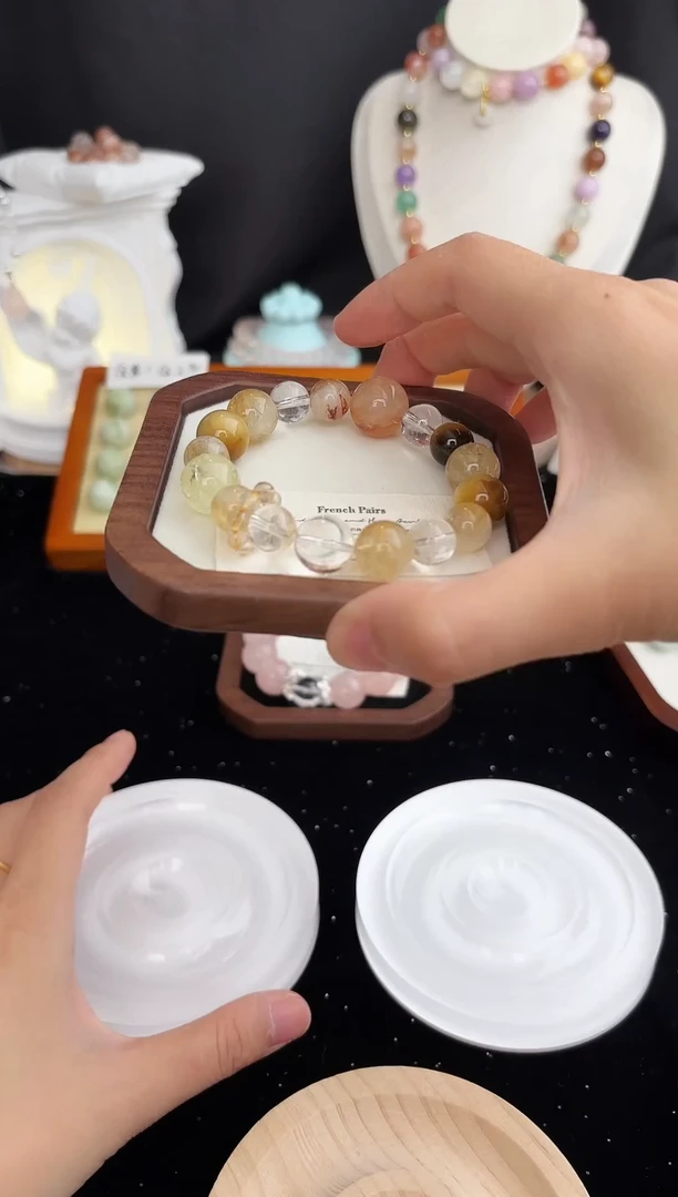 未镶嵌珠宝半成品水晶天然水晶设计款手串（黄水晶/虎眼/白水晶）