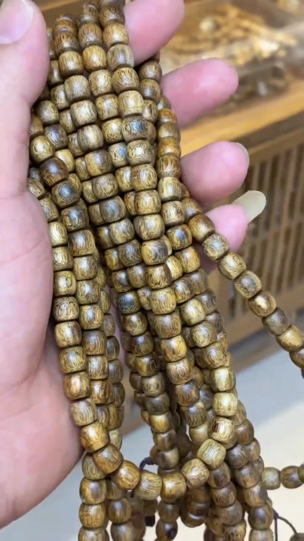 沉香手串 海南乌身圆叶老型长串0.8多样性发其一26