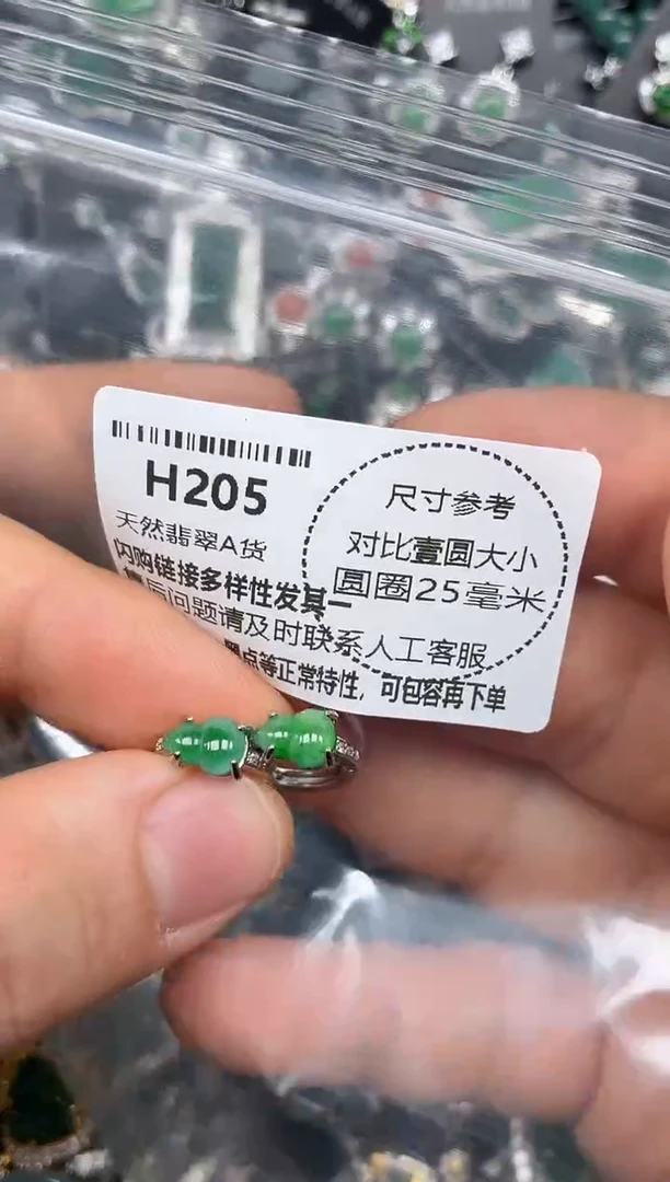 颈饰未镶嵌翡翠H205耳扣