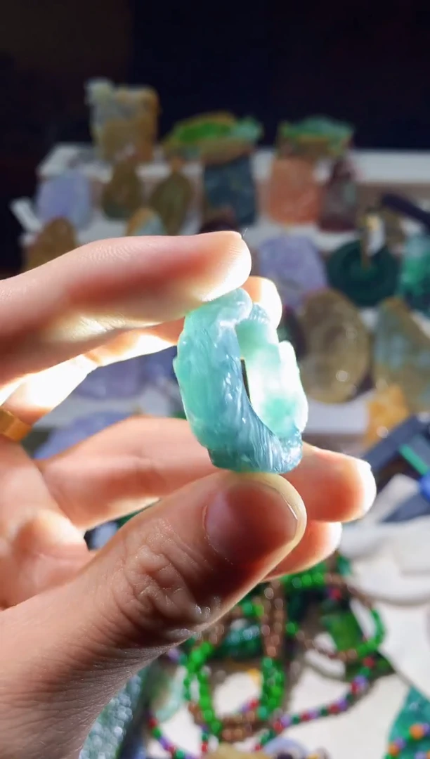 未镶嵌挂件翡翠天然A货翡翠20.5圈口