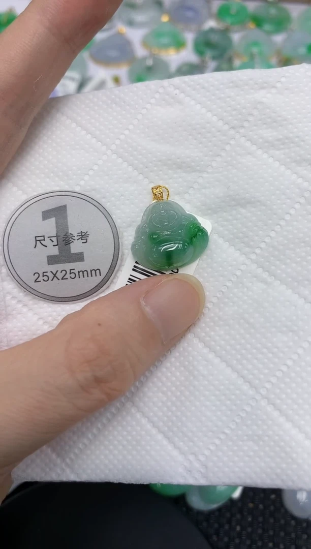 翡翠18K金镶嵌颈饰11111111