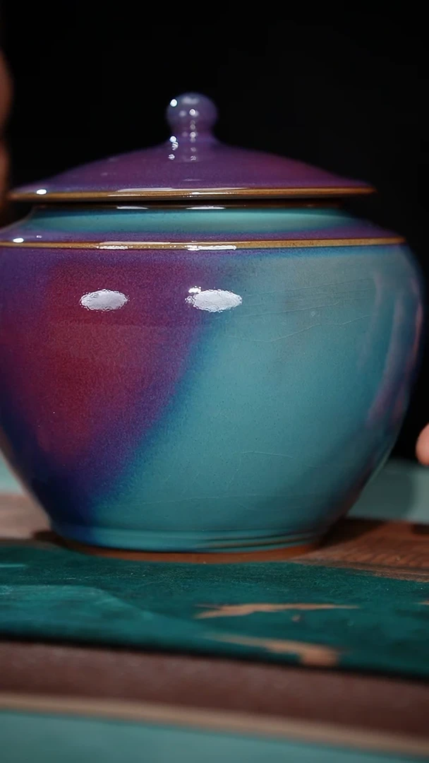 27-1鸡腿盖罐（天青玫瑰紫）