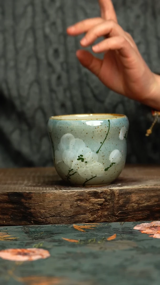 【闪购商品】杯釉下彩手工手绘同款陶器