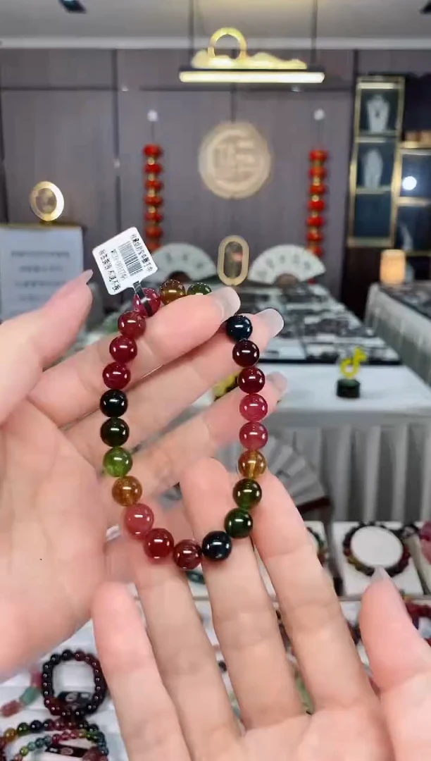 碧玺单圈手串8mm+未镶嵌碧玺hon多样性发货一条