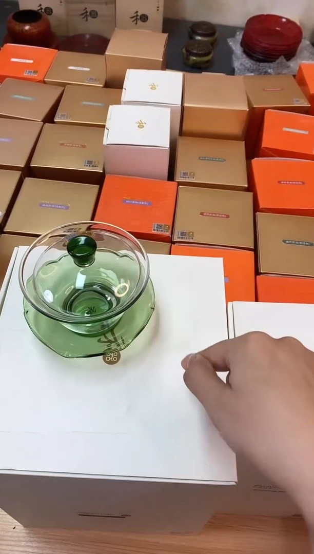 荷叶盖碗/湖绿色