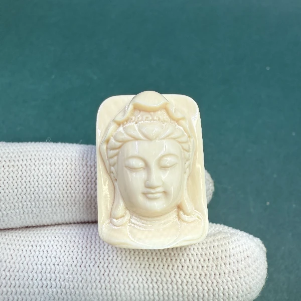 E6987天然猛犸牙 雕刻牌  支持鉴定假一罚四